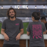 T-shirt Mecanik Paradize unisexe adulte - Gris et rose