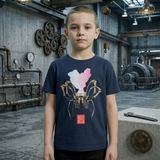 T-shirt enfant Araignée - Bleu Marine
