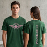 T-shirt Aéroflorale unisexe adulte - Vert et Rose