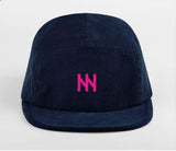 Casquette bleue en velours côtelé