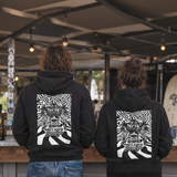 Sweat capuche Mecanik Paradize unisexe adulte - Noir et blanc