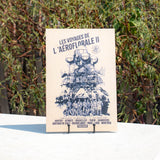 Affiche impression bois "Aéroflorale noir et blanc"