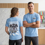 T-shirt Mécanik Paradize unisexe adulte - Bleu et Blanc