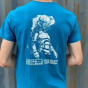 T-shirt unisexe adulte Minautore bleu turquoise