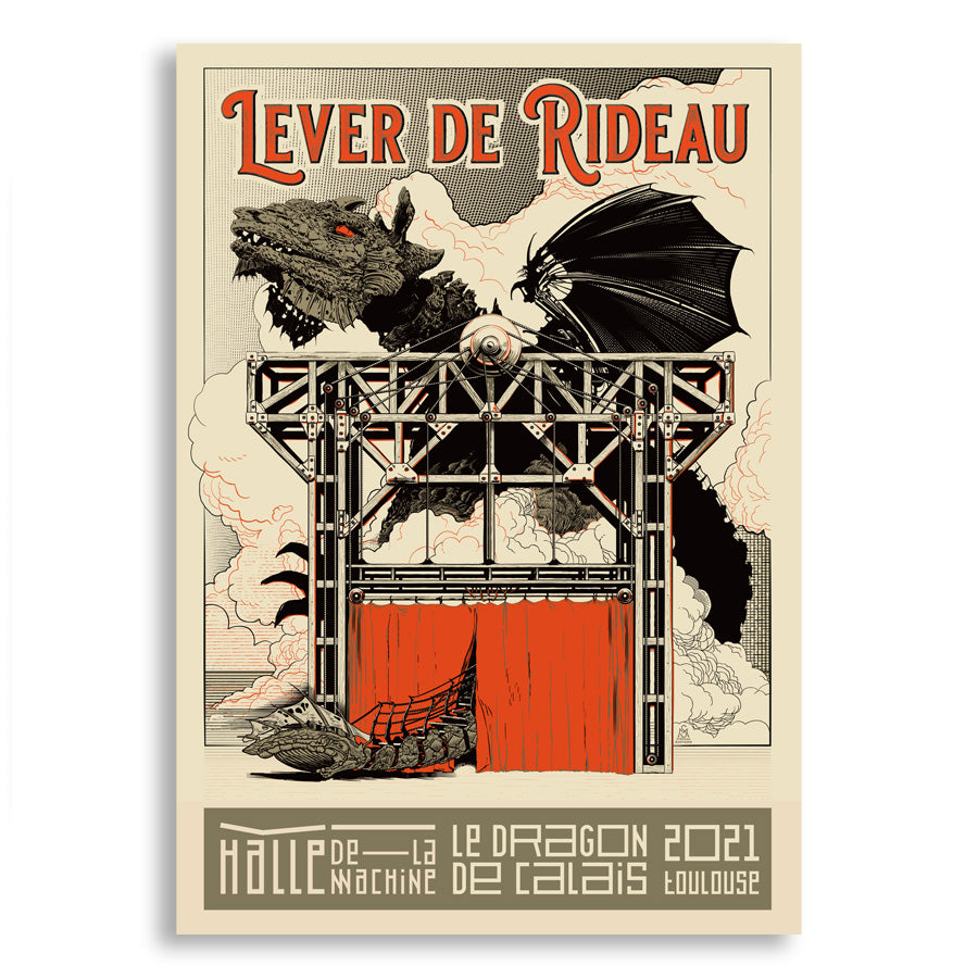 Affiche Lever de Rideau Dragon de Calais
